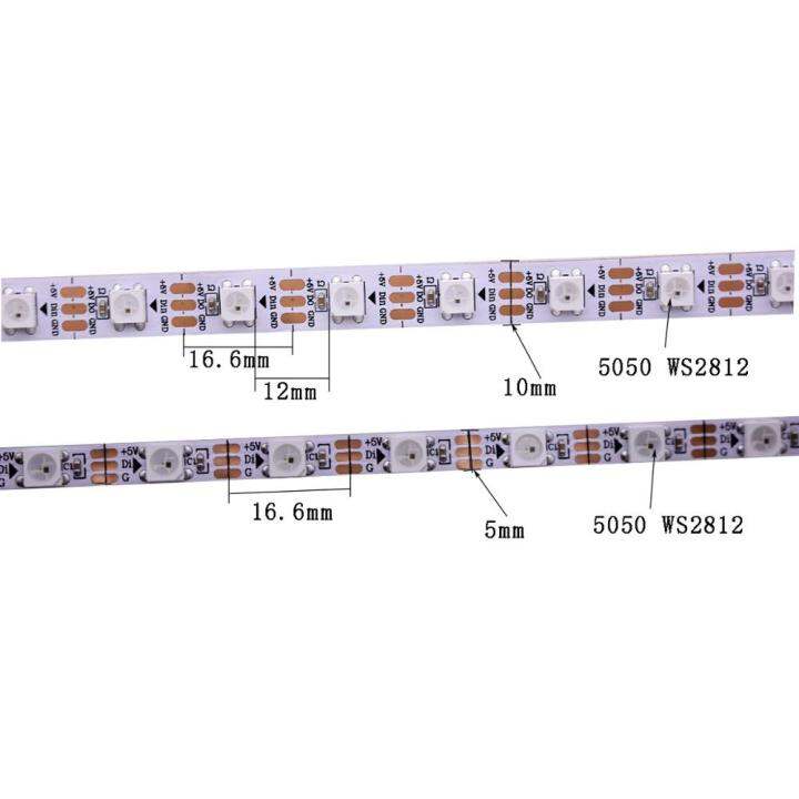 addressable-dc5v-white-black-pcb-1235m-ws2812b-pixel-led-strip-5mm-5050-rgb-60ledsm-ws2812-digital-light-sk6812-dream-color