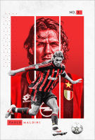 โปสเตอร์ Paolo Maldini มัลดินี่ โปสเตอร์ติดผนัง ของแต่งบ้าน ของตกแต่งห้องนอน 77poster