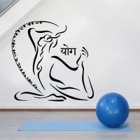 【LZ】✘❄  Vinyl wall stickers yoga studio meditation posture health beauty stickers home exercise wall art decoration wall stickers fj19