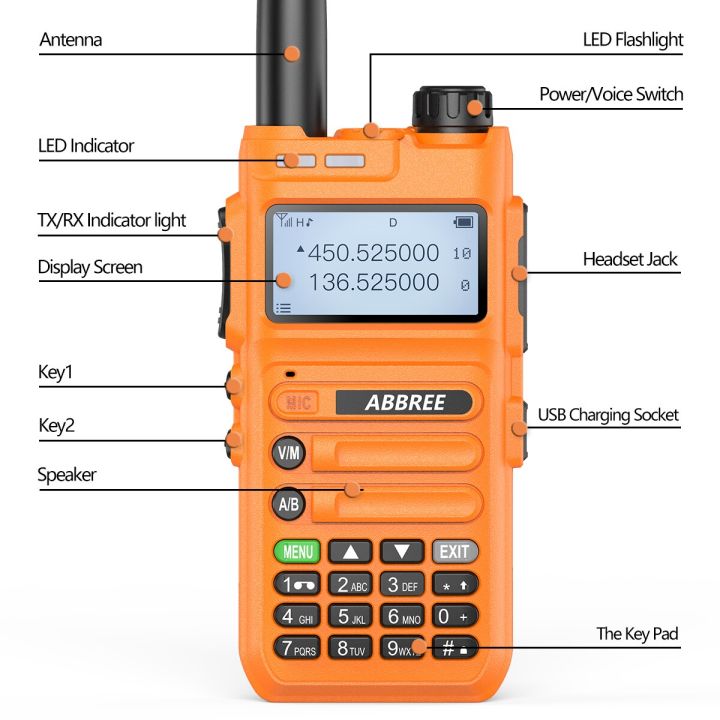 j116-aree-ar-f5-10w-walkie-talkie-ระยะไกลไร้สายอัตโนมัติความถี่สแกนเนอร์ที่มีประสิทธิภาพ-usb-ค่าใช้จ่ายสองทางวิทยุ