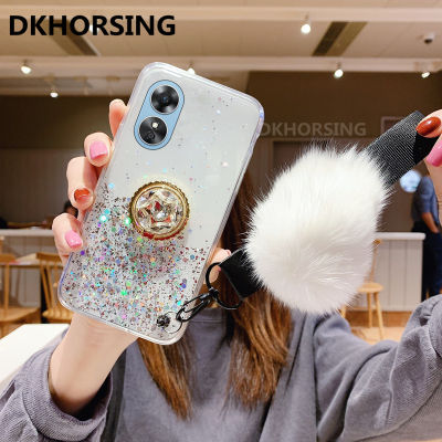 DKHORSING เคสนิ่มรูปดาวเคสโทรศัพท์ A78 OPPO ขนาด5กรัมใสดูหรูหรา2023 A78 Oppo ประดับพลอยเทียมแหวนออกกำลังกายสายคล้องมือ