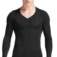 Fashionable Thermal Underwear Mens Shirt Stretch Pullover Long-sleeved Top Winter Half Turtleneck Stand Collar Inner Wear