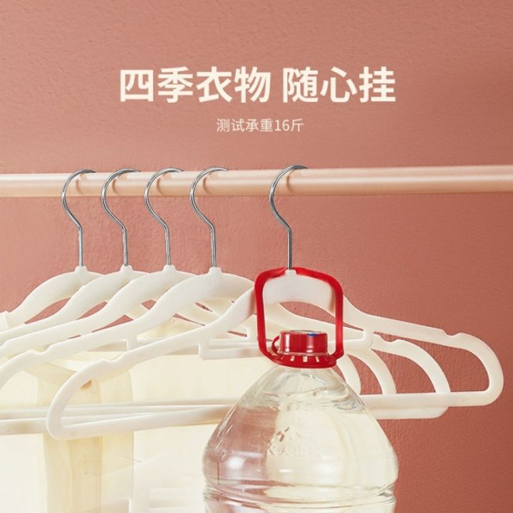 cod-new-light-transmitting-flocking-hangers-for-drying-clothes-manufacturers-thickened-adult-hanging-organizer-storage-cross-border-e-commerce-factory