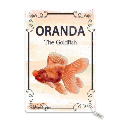 Oranda The Goldfish 20X30 cm Tin Vintage Look Decoration Painting Sign for Home Kitchen Bathroom Farm Garden Garage Inspirationa