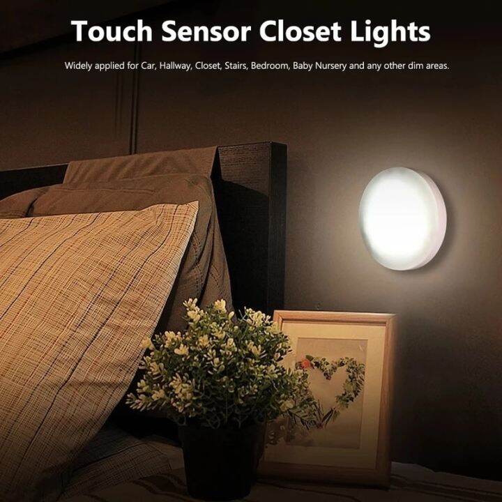 3-modes-led-sensor-night-lights-magnetic-base-wall-lamp-usb-charged-circle-portable-round-dimming-bedroom-kitchen-night-lamp