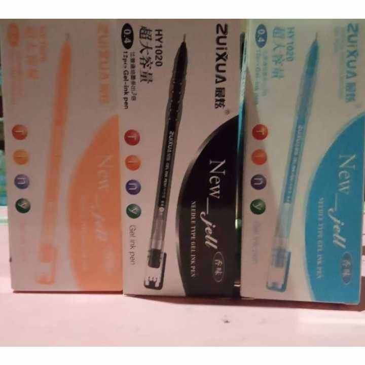 Zuixua Pulpen Gel Jell Ink Pen Gel Hitam Merah Biru 1 Box Lazada