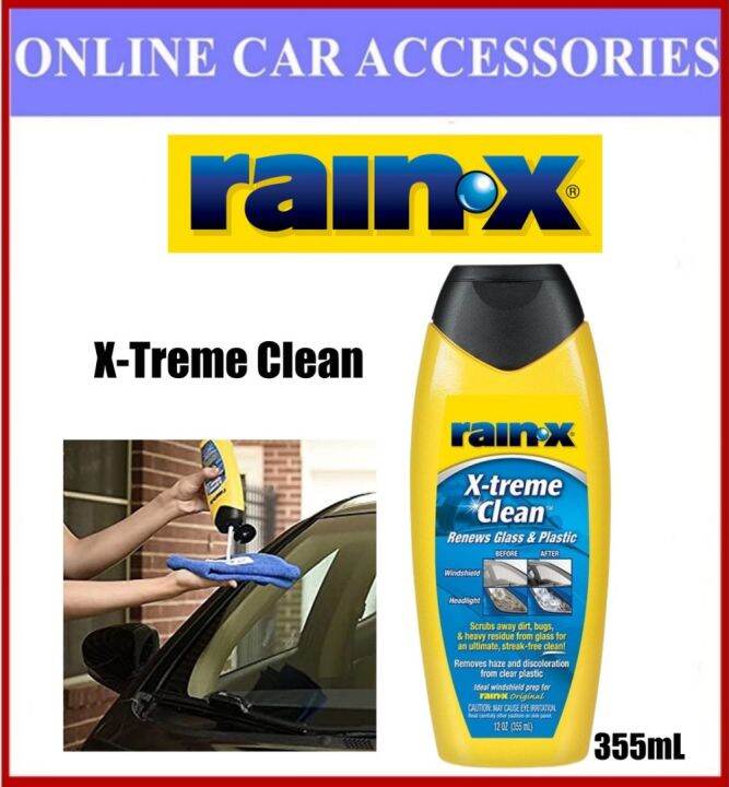RainX Xtreme Clean Windscreen Headlight Headlamp Cleaner Renew Glass