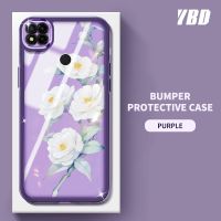 YBDเคสโทรศัพท์  สำหรับ Xiaomi POCO C31 Redmi 9C 9 10A 10C ดอกไม้คาเมลเลีย10สีลวดลายโปร่งใสฟิล์มเลนส์ TPU นุ่มป้องกัน TPU