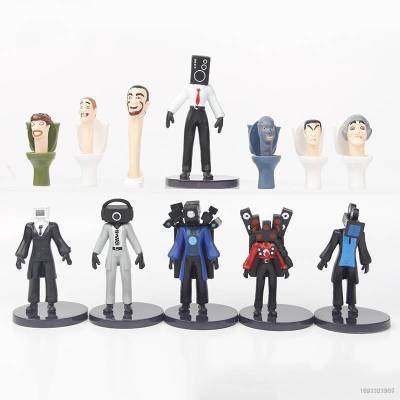 YT 12pcs Skibidi Toilet Action Figure Titan TV Man Speakerman Monitor Man Camera Man Model Dolls Toys For Kids Gift TY