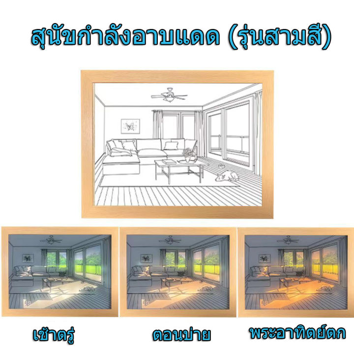 ภาพวาดแสงแดด-ภาพวาดแสง-ไฟกลางคืน-ไฟ-led-ตกแต่ง-ตกแต่ง-ภาพจิตรกรรมฝาผนัง-โคมไฟ-แบบชาร์จไฟได้-แสงบรรยากาศ-ส่องสว่าง-กรอบรูป-โคมไฟวาดภาพ