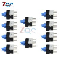 ‘；【=- 10Pcs NEW 8X8mm Blue Cap DPDT Self-Locking Type Square Button Switch 8*8 8X8 Mm 6Pin Multimeter