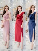 Maya-fashion เสื้อผ้าผู้หญิง Maxi Dress สีชมพู แดง กรม พร้อมส่ง