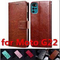 เคส G22วินเทจเคสสำหรับโมโตโรล่า Moto ฝาพับหนังกระเป๋าสตางค์เคสโทรศัพท์แม่เหล็กมีขาตั้งใส่บัตรได้2023