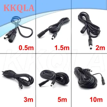 12V DC Power Cable Extension Cord Adapter Female to Male Plug 5.5mmx2.1mm  Power Cords For CCTV Camera Home Security Strip Light