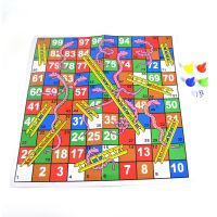 1Set Snake Ladder Educational Kids Children Toys Interesting Board Game Set Portable Flying Chess Board Family Board Game Board Games