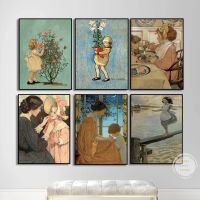 Sumanssa Retro Girl และ Rose โปสเตอร์ Jesse Smith ภาพวาดผ้าใบพิมพ์แม่และเด็ก Wall Art รูปภาพสำหรับสาว Room Nursery Home Decor ใหม่