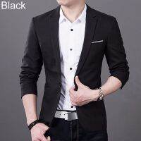 Men Slim Fit Formal One Button Suit Business Blazer Coat Jacket