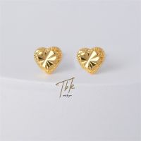 TBK Heart Earring 24K Gold Stud Accessories Earrings For Women 328E