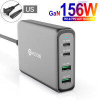 WOTOBE 156W GaN Charger USB-C Power Adapter,4-port PD100W PPS 65W 45W QC4.0 for iPhone 13 MacBook Samsung HP Dell XIAOMI Laptop