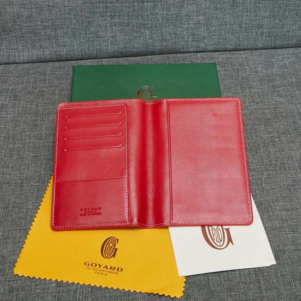 Goya passport holder card bag leather ID bag elegant de Goyard dog tooth  bag cowhide fashion passport bag female bag