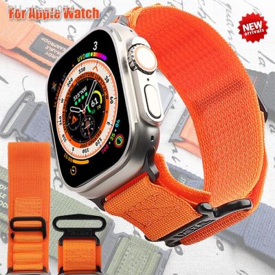 Nylon Sport Strap for Apple Watch Ultra 49mm 44mm 40mm 42mm 45mm 41 Canvas Quick Release Wrist Band Iwatch series 8 3 4 5 6 se 7
