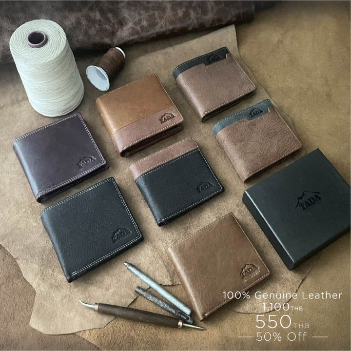 tada-leather-wallet-กระเป๋าสตางค์หนังวัวแท้-100-ใบสั้น-ช่องบัตรเยอะ-จุเหลือเชื่อ-โปรโมชั่นสุดพิเศษ-ลดสุงสุดถึง-50