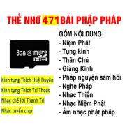 Thẻ Nhớ SD 8G Có Chép Sẵn 471 Bài Sám, Kinh Tụng Thích Huệ Duyên, Thích