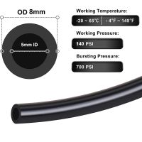 OD8mm ID5mm PE Pipe 10M/20M Black Water Flexible Hose for Garden Irrigation Plant Watering Greenhouse Pipe Pipe Fittings Accessories