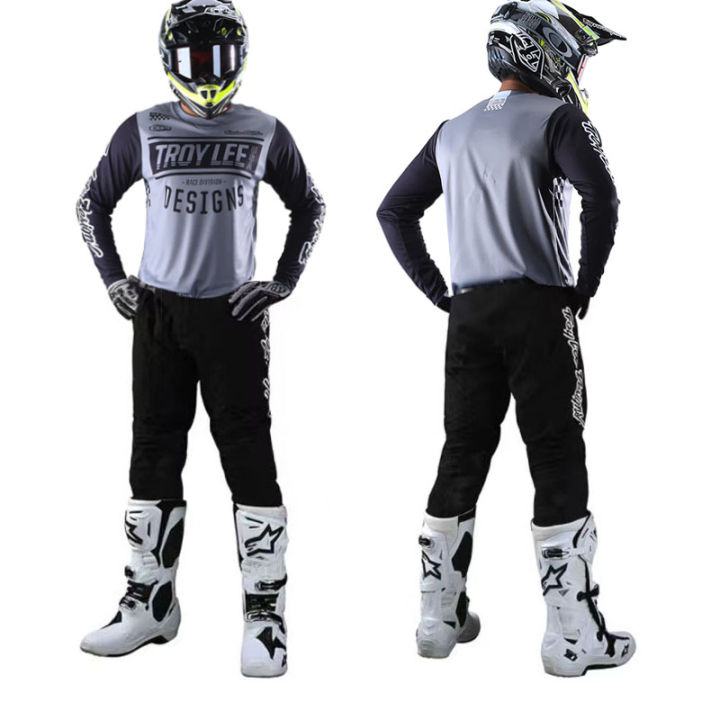 ชุดเกียร์สำหรับขี่รถจักรยานยนต์ชุดขี่จักรยาน-jersey-เสื้อแข่งรถและกางเกงชุดเจอร์ซีย์มอเตอร์ไซค์วิบาก2023-tld