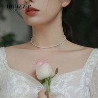 HOOZZ.P Rice Baby Pearl Necklace For Women 2022 Wedding Jewelry Baroque Freshwater Choker 3-4mm Natural Cultured Birthday Girls