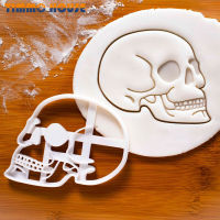 [Timmo House]Cartoon Skull Head Cookie Moulds Biscuit Embossing Mold Fondant Pastry Mold Halloween DIY Cake Decorating Baking Tools