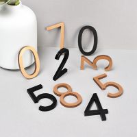 【LZ】☎  Nordic Style Number 0-9 3D 5X3.3cm House Number Door Plate Acrylic Gold Self-Adhesive Digits Mailbox Address Paste Sign