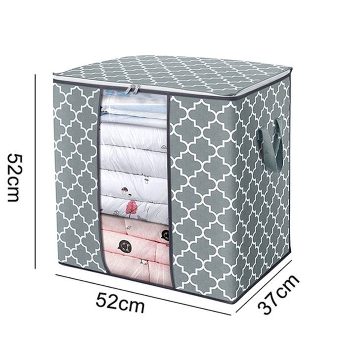 romantichouse-ตู้เสื้อผ้าพับได้กระเป๋าเก็บของกล่องจัดระเบียบสำหรับเสื้อผ้าและผ้าห่ม