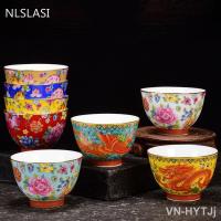 【hot】▲ Jingdezhen teacup Oolong tea bowl porcelain set Accessories Teacup Cup