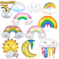 【DT】hot！ Baby Shower Decorated Tassels Smiling Faces Clouds Aluminum Balloons Ballons Globos