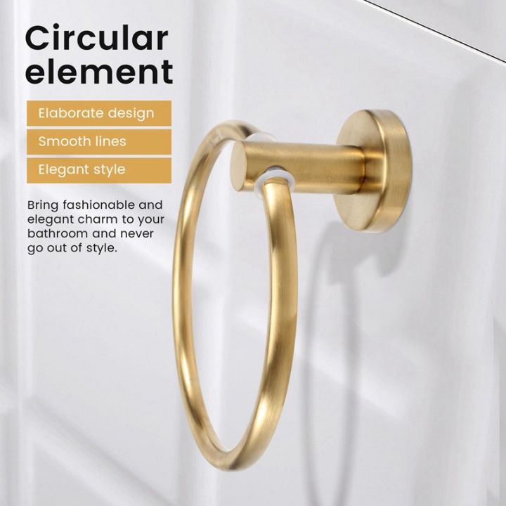 gold-stainless-steel-towel-holder-bathroom-wall-mounted-round-towel-rings-towel-rack-kitchen-storage-accessories