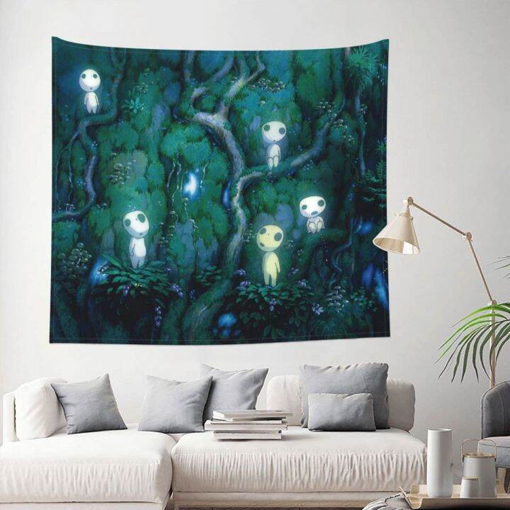 kodama-princess-mononoke-studio-ghibli-tapestry-wall-hanging-hippie-polyester-tapestry-ins-decoration-wall-decor-wall-cloth