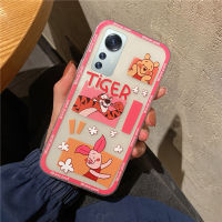 เคสสำหรับ Redmi Note 12S เคสนิ่มและซิลิโคนใสป้องกันการตกลายการ์ตูนหมีหมูน่ารักสำหรับ Redmi Note 12S ฝาหลัง