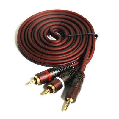 【HOT】▤☂ 1.5m 3m 5m 10M length high quality 3.5mm to 2 Audio AUX Cable for Headphone amplifier