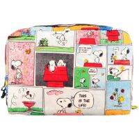 LeSportsac Snoopy Co-Branded Cosmetic Bag กระเป๋าเก็บของพิมพ์ลายการ์ตูนขนาดใหญ่กระเป๋าใส่ของ7121 Lishibao