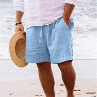 Oversize Cotton Linen Shorts S-5XL Loose Pants Mens Casual Solid Color Shorts Pantalones Cortos Gym Fitness Sports Bermuda New