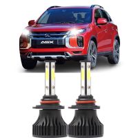 2PC Bright 6000K สีขาว9005 LED ไฟสูงไฟฉายคาดศีรษะไฟหน้าสำหรับ MITSUBISHI ASX ปี2010-2021