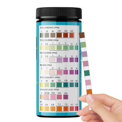 Pool Test Kit Salt Water Pool Testing Kit 100 Strips Pool And Spa Test For PH Water Hardness Test Kit For Hot Tub Chlorine PH Inspection Tools