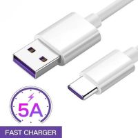 [HOT RUXMMMLHJ 566] 1m1.5m2m 5A USB ชนิด C สายเคเบิ้ลสำหรับ Samsung Xiaomi Huawei P30 Pro โทรศัพท์มือถือชาร์จเร็วสายชาร์จสายสีขาว USB ชาร์จ