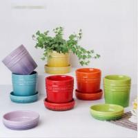 LE CREUSET Ceramic Planter with Tray Home Potted Succulent Planter