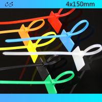 4x150mm Nylon Tie Tags Labels Self-Locking Network Cable Zip Trim Wrap Loop Wire Straps Label White Black Red Green Yellow