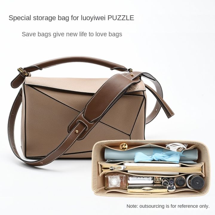 สำหรับ-loewe-puzzle-กระเป๋าถือผ้าสักหลาดกระเป๋าสอดกล่องใส่ดินสออะคริลิกกระเป๋าจัดของในเครื่องสำอางแบบพกพาสำหรับเดินทาง