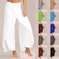 【CC】 Pants Stretchy Waist Straight Loose Lounge Workout Sport Wide Leg L-4XL