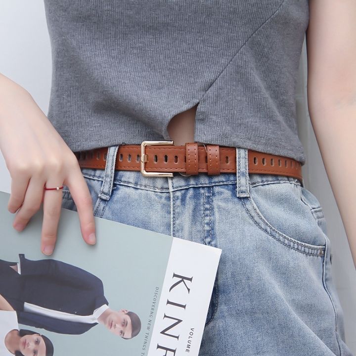 2-3cm-ladies-thin-belt-fashion-full-hole-pants-student-jeans-decorative