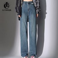 Vintage Dark Blue Jeans Woman High Waist Casual Straight Leg Jeans For Women Trend Denim Pants Jean Baggy Pants Trouser Oversize